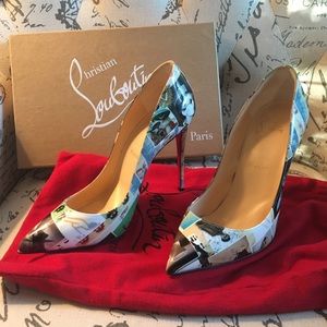 Christian Louboutin Pigalle Follies Patent Collage